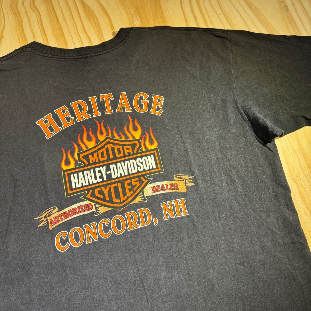 Harley Davidson Men's Concord NH Spark Plugs Graphic Tee Black Vintage 3XL